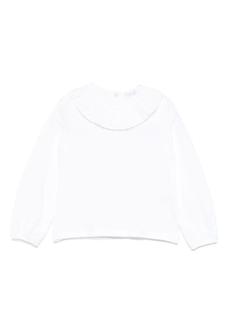 Blusa con colletto plissettato U+E' BY MISS GRANT | UE1624LATTE